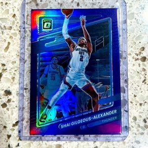 SHAI GILGEOUS-ALEXANDER PURPLE PRIZM CARD HOLO OKC THUNDER NBA OPTIC